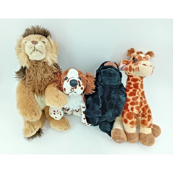 Lot of 12 Russ Berrie Gantz Plush Stuffed Animals Monkey Kangaroo Rabbit Giraffe - Picture 4 of 5